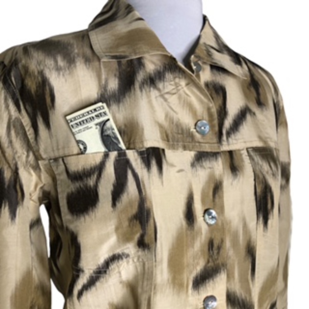 NWOT Chico’s Western Style Adjustable Waistband Button Front Jacket Size 1 - Picture 2 of 7